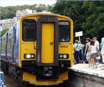 Train in St Ives station