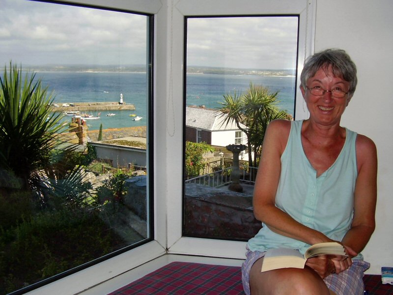 Smiling visitor, window seat Barnoon flat